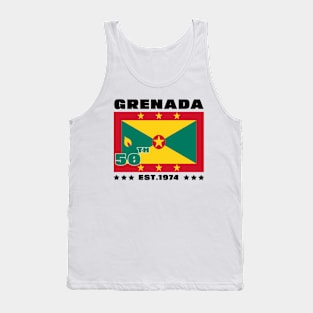 Grenada 50th Independence Day Grenadian Pride Grenada Flag Tank Top